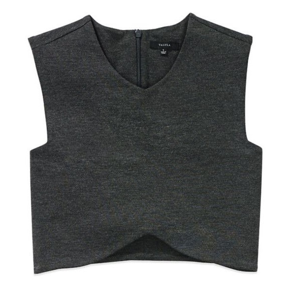 Aritzia Talula Dark Grey Crop Top - Picture 3 of 9